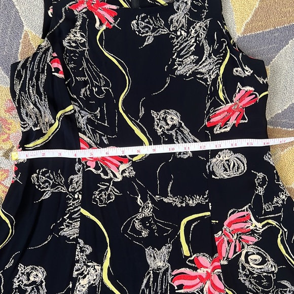 VINTAGE BETSEY JOHNSON RAYON RIBBON PRINT ICONIC MINI SWING DRESS XS S M L - Picture 5 of 8